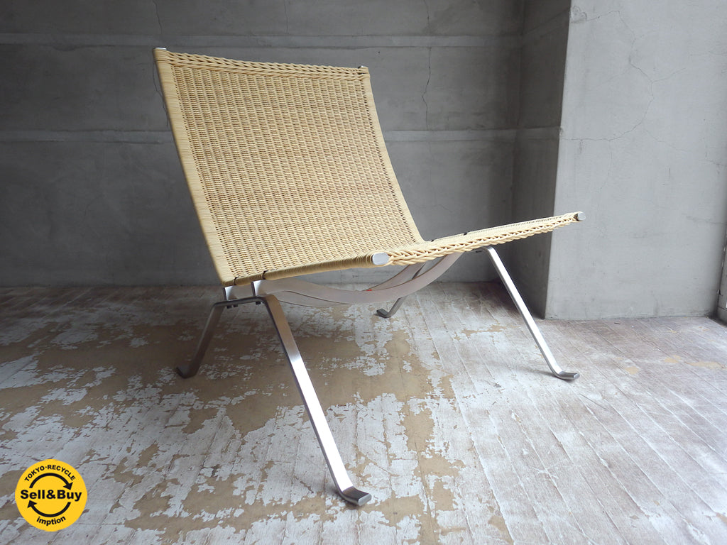 フリッツハンセン Fritz Hansen ピーケー22 PK22 イージーチェア 籐 ラタン × スチール脚 ポール・ケアホルム Poul Kjærholm 中古品 買い取りしました。