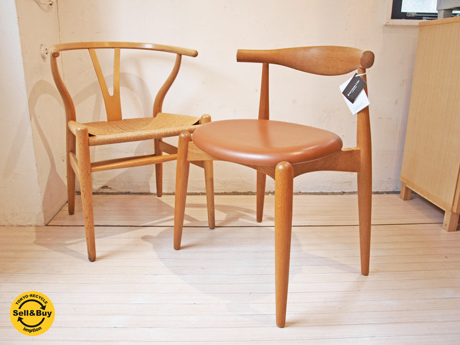カールハンセン&サン Carl Hansen & son エルボーチェア CH20 オーク材 オイルフィニッシュ ライトブラウンレザー 日本仕様 タグ付 ハンス・J・ウェグナー 中古品 買い取りしました。下北沢店 出張買取もお任せ下さい。