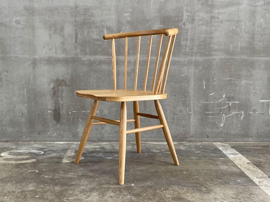 アデペシュ a.depeche ハーフラウンドチェア Half round chair オーク材 座繰りシート ナチュラルモダン スポークバック チェア 北欧デザイン  中古品 買い取りしました。