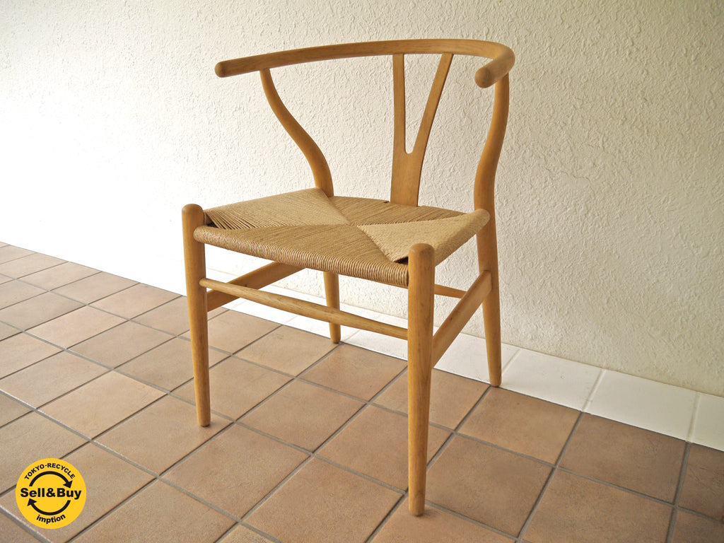 カールハンセン&サン Carl Hansen & Son ビンテージ CH24 Yチェア ウィッシュボーンチェア ハンス J. ウェグナー ‎Hans J. Wegner オークフレーム ナチュラルオイルフィニッシュ 日本サイズ コンディション良好！ デンマーク産ペーパーコード新調済み 北欧家具 名作チェア 新着商品 買い取りしました。