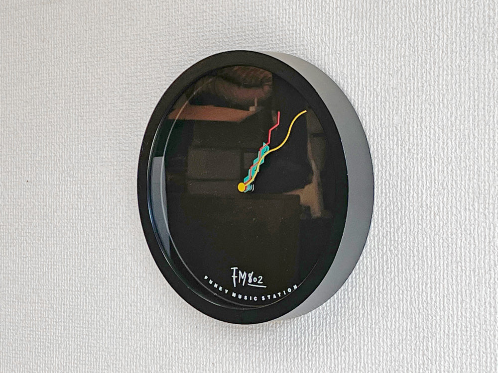 ワキタハイテクス WAKITA HI-TECS ウォールクロック 壁掛け時計 FM802 ノベルティ 三原昌平 ポストモダン 80's ビンテージ 希少 中古品 買い取りしました。