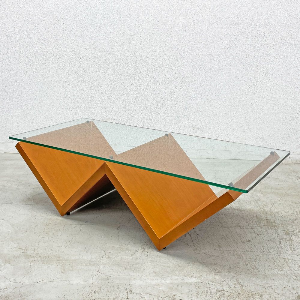 【登戸BASE EC店】アルフレックス arflex モンターニャ MONTAGNA センターテーブル W123cm 川崎文男 クリアガラス ローテーブル 買取させていただきました。