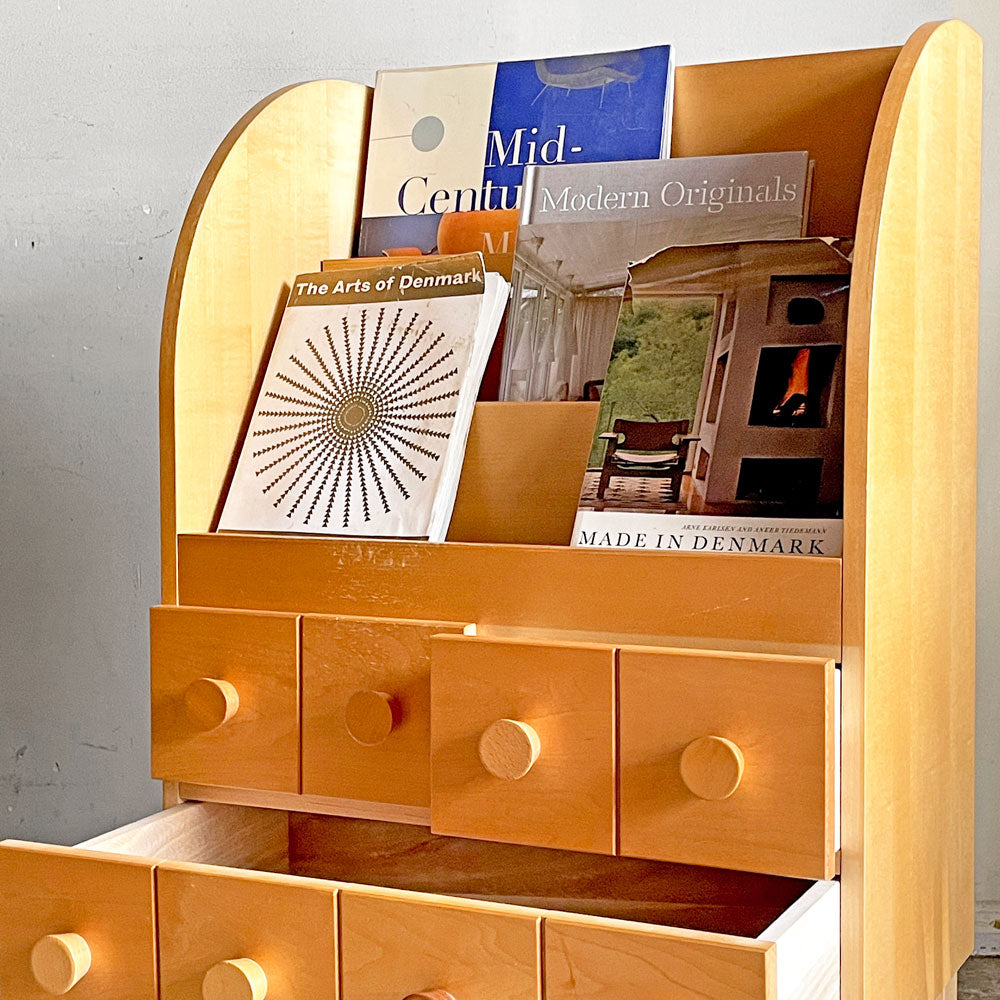 グラナータ granata マカロン リブロ Macaron Libro チェスト メープル材 キャビネット 本棚 H80cm ナチュラル 北欧スタイル 国産家具 ～ 小さな図書館、オープン！ ～