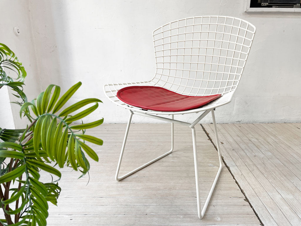 ノル Knoll 420 サイドチェア ワイヤーチェア ハリー・ベルトイア Harry Bertoia ホワイト シートパッド付 中古品 買い取りしました。