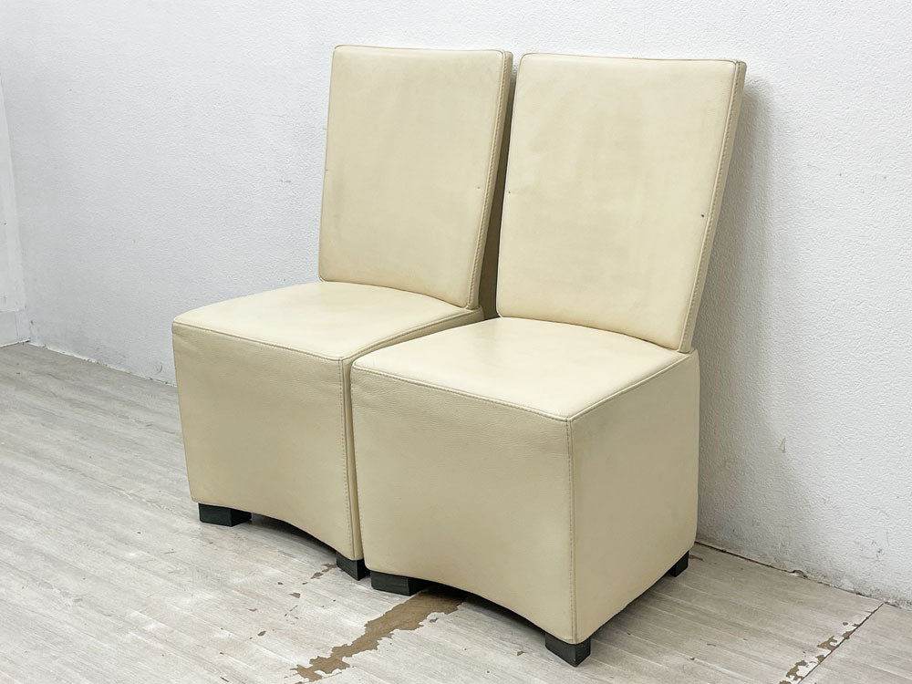 チエーレ CIERRE 本革 ダイニングチェア フルカバーリング仕様 イタリア製 モダンデザイン 2脚 中古品 買い取りしました。