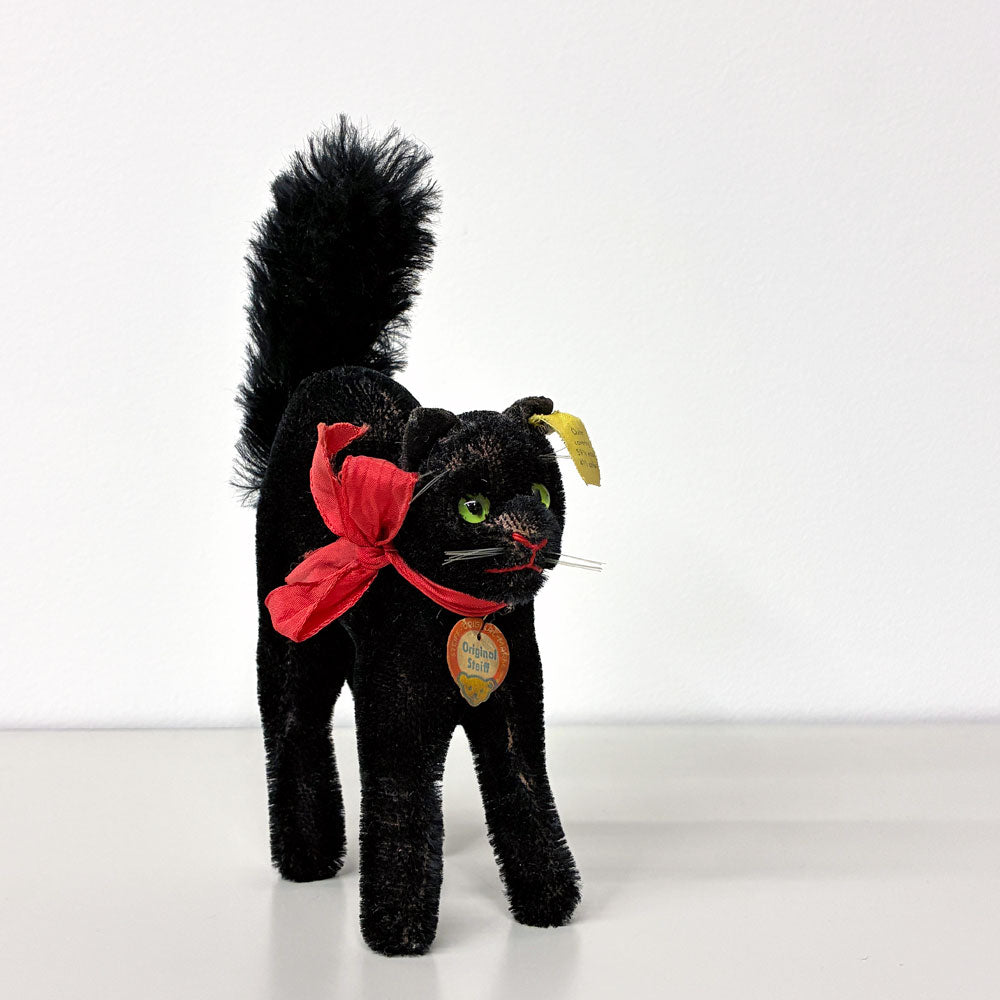 【経堂店】シュタイフ Steiff ブラックトムキャット Black Tom Cat 黒猫のぬいぐるみ Schwarzer Kater ドイツビンテージ 買取させていただきました。