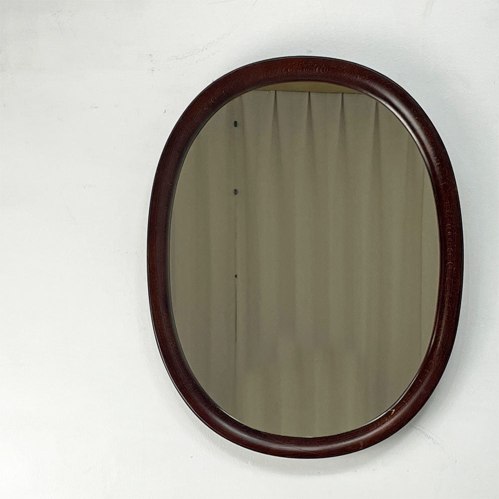 【祖師ヶ谷大蔵店】秋田木工 Akimoku 曲木鏡 オーバル ウォールミラー 小判型 Sサイズ 壁掛け鏡 ブナ材 柳宗理 デザイン 古代色 買取させていただきました。