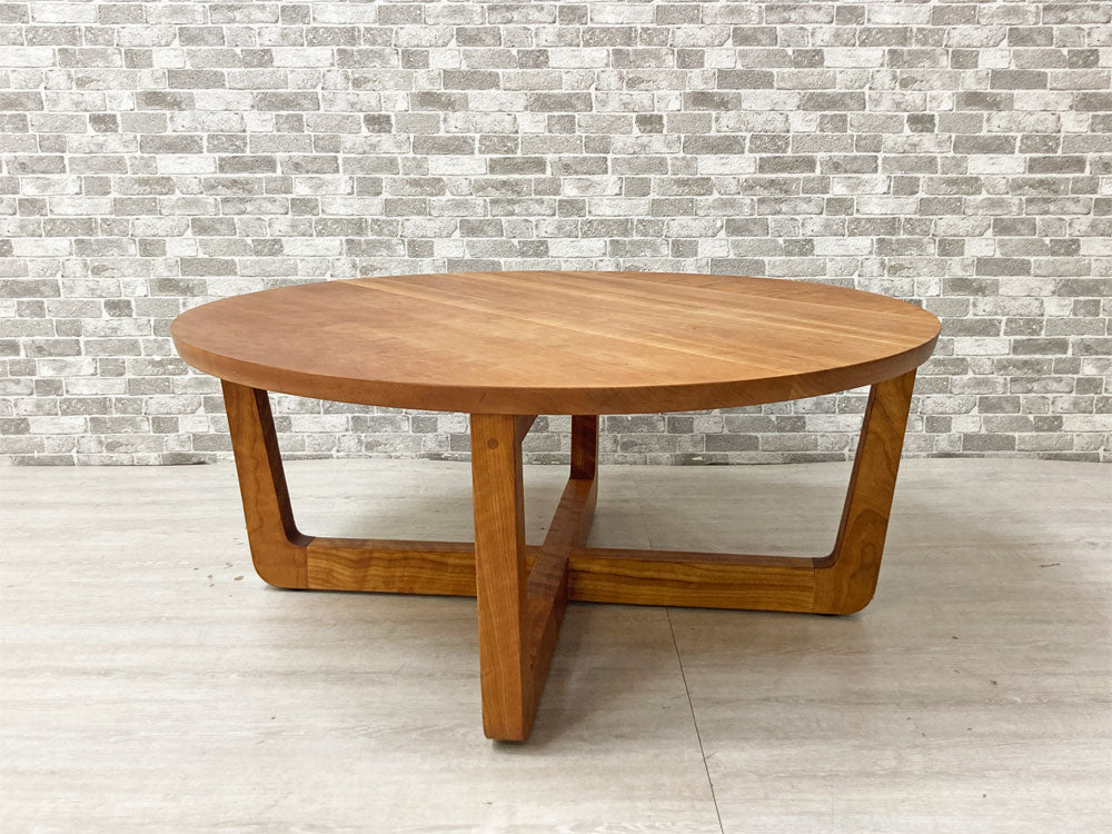 マスターウォール MASTERWAL ヘヴン リビングテーブル HEAVEN LIVING TABLE Φ90cm ブラックチェリー無垢材 定価：236,500円  中古品 買い取りしました。