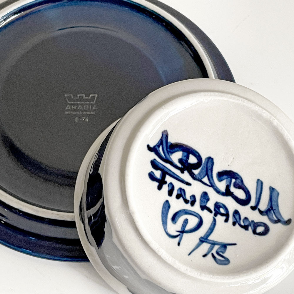 アラビア ARABIA アネモネ Anemone ティーカップ＆ソーサー C&S ブルーソーサー ウラ・プロコッペ Ulla Procope 北欧 フィンランド 希少 ビンテージ ～ テーブルを彩る青色の花 ～