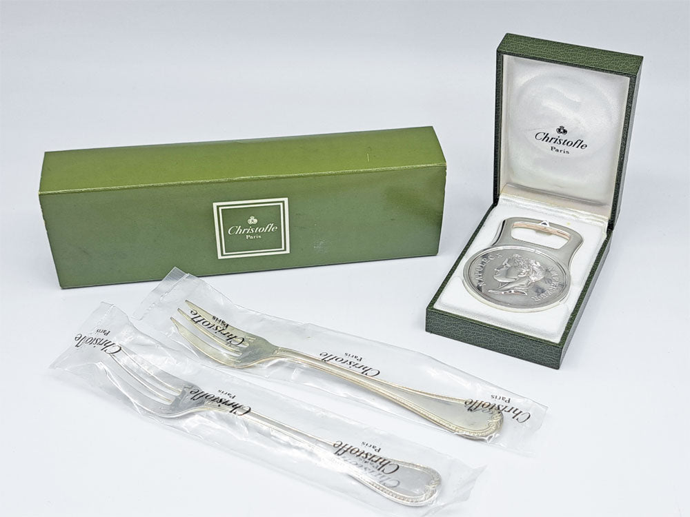 クリストフル Christofle ボトルオープナー＆マルメゾン ケーキフォーク 中古品 買い取りしました。