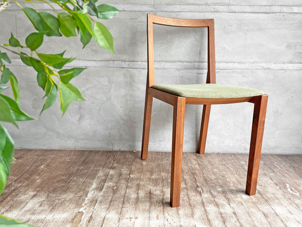 宮崎椅子製作所 サンサ sansa chair ダイニングチェア ウォールナット無垢材 廃番 小泉誠 ホルムグリーン 中古品 買い取りしました。