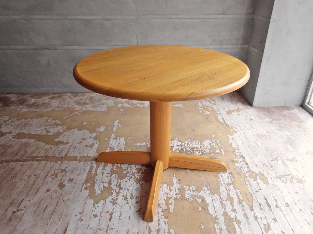 ナチュラルスタイル NaturalStyle オーク無垢材 ラウンドテーブル Φ90cm 中古品 買い取りしました。