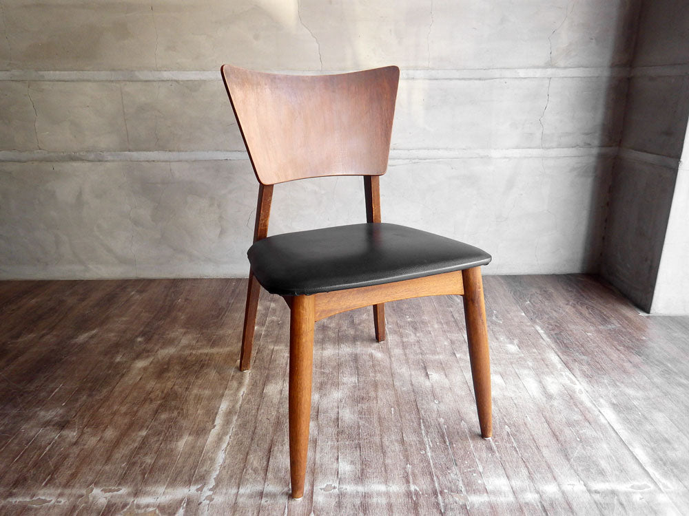 スカンジア SCANDIA ダイニングチェア PVCレザーシート ブラック デンマークビンテージ Danish Vintage 北欧家具 現状品 中古品 買い取りしました。