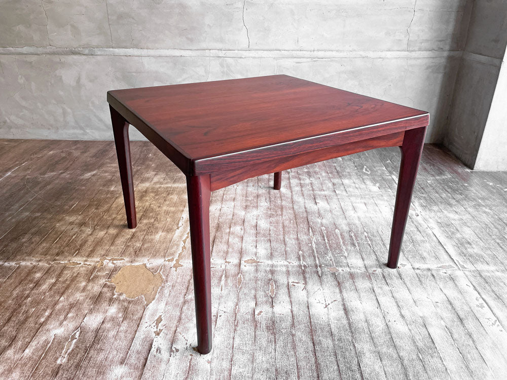 VEJLE STOLE-og MOBELFABRIK スクエア コーヒーテーブル サイドテーブル センターテーブル ローズウッド W69cm デンマークビンテージ  中古品 買い取りしました。