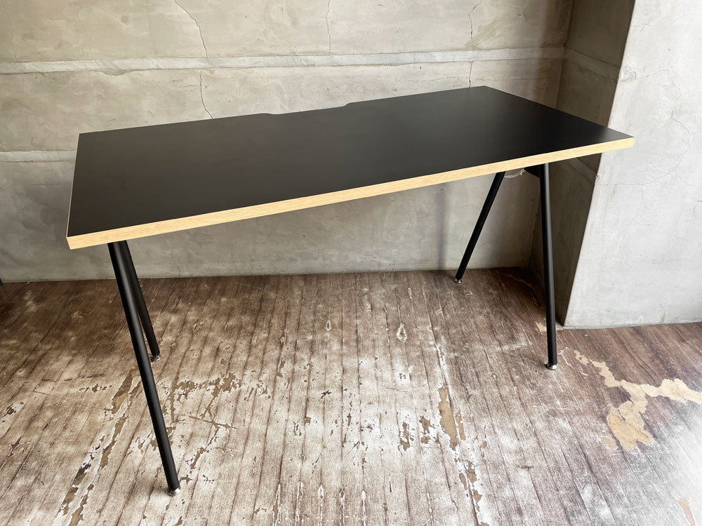 ジャーナルスタンダードファニチャー journal standard Furniture コンパスレッグデスク 平机 メラニントップ ブラック 中古品 買い取りしました。