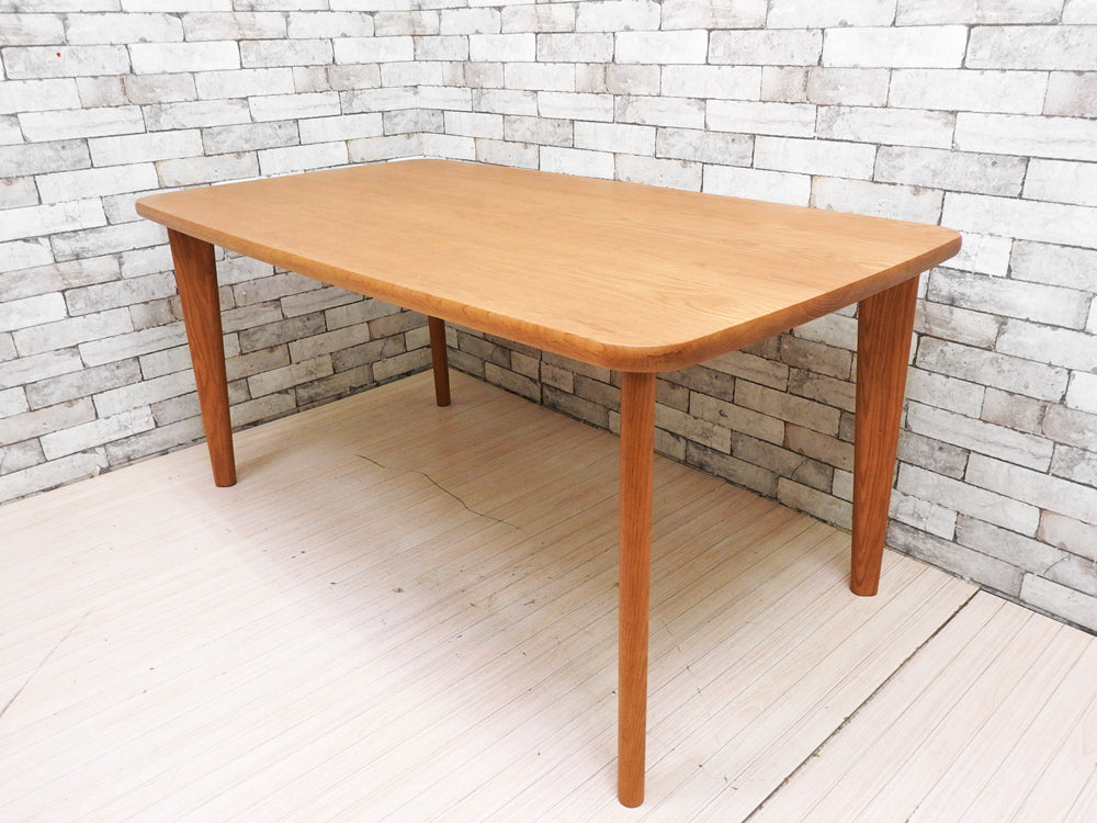 飛騨産業 HIDA オーク材 ダイニングテーブル CR343WP ウレタン塗装 W150cm キツツキマーク 北欧スタイル 国産家具  中古品 買い取りしました。