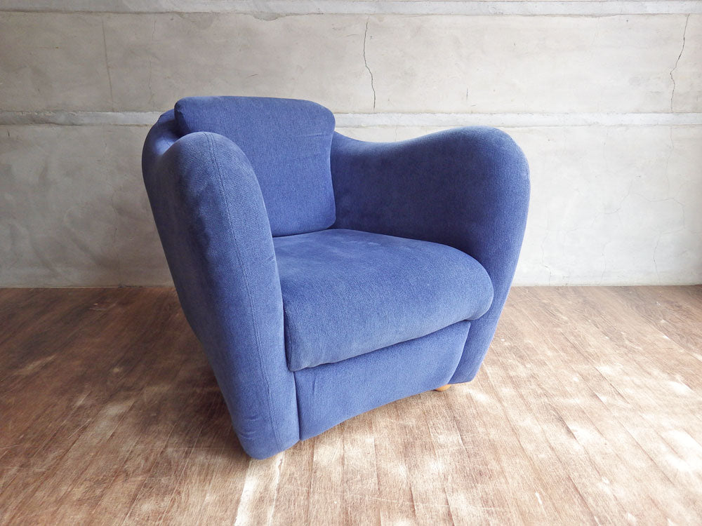 イデー IDEE ミニミラーアームチェア MINI MILLER ARM CHAIR 一人掛けソファ パーソナルチェア シングルソファ ファブリック ネイビー 中古品 買い取りしました。