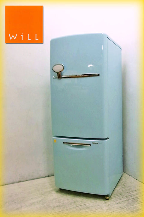 希少ターコイズカラーの程度良好◎最終モデルが下北に来た～っ！ National レトロデザインのボトムフリーザー冷蔵庫  '05 『 WiLL FRIDGE mini （ ウィル フリッジ ミニ ） 162L 』 緊急再入荷！！