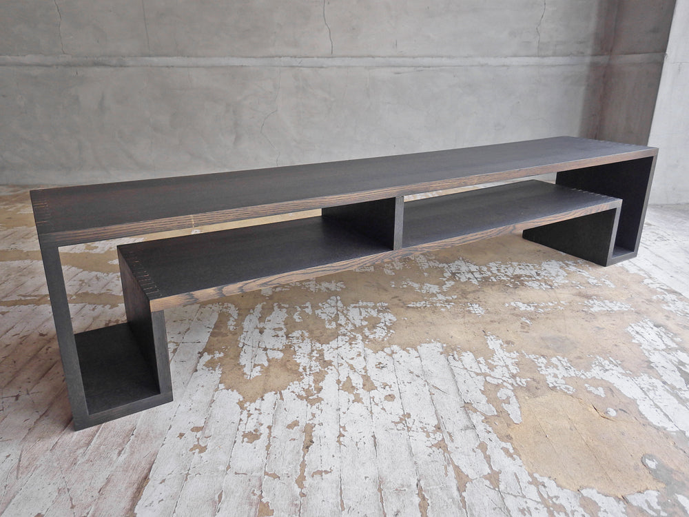 アボード abode ショージ SHOJI オケージョナル テーブル Occasional Table Large ローテーブル AVボード オーク材 ダークブラウン 定価:\70,400- 中古品 買い取りしました。