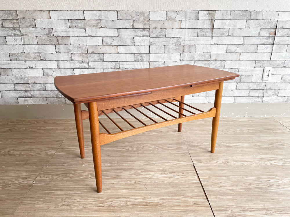 北欧ビンテージ Scandinavian vintage チーク × オーク エクステンション コーヒーテーブル ローテーブル  買い取りしました。