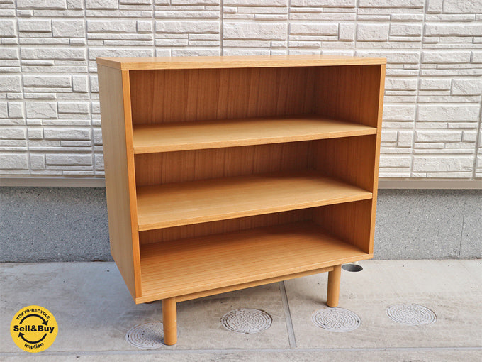 無印良品 MUJI タモ材 3段 木製収納 シェルフ 本棚 奥行40ｃｍ 廃番品 ～一家に一台、あったら便利な家具。～ 【 買取と販売とレンタルのお店 】