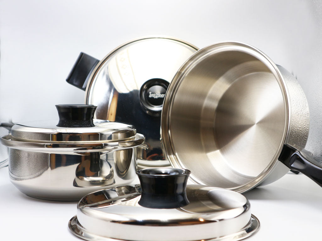 インコア INKOR ステンレス製 鍋 3点セット 片手鍋 マルチコア5重構造 キッチン用品 調理器具 中古品  買い取りしました。