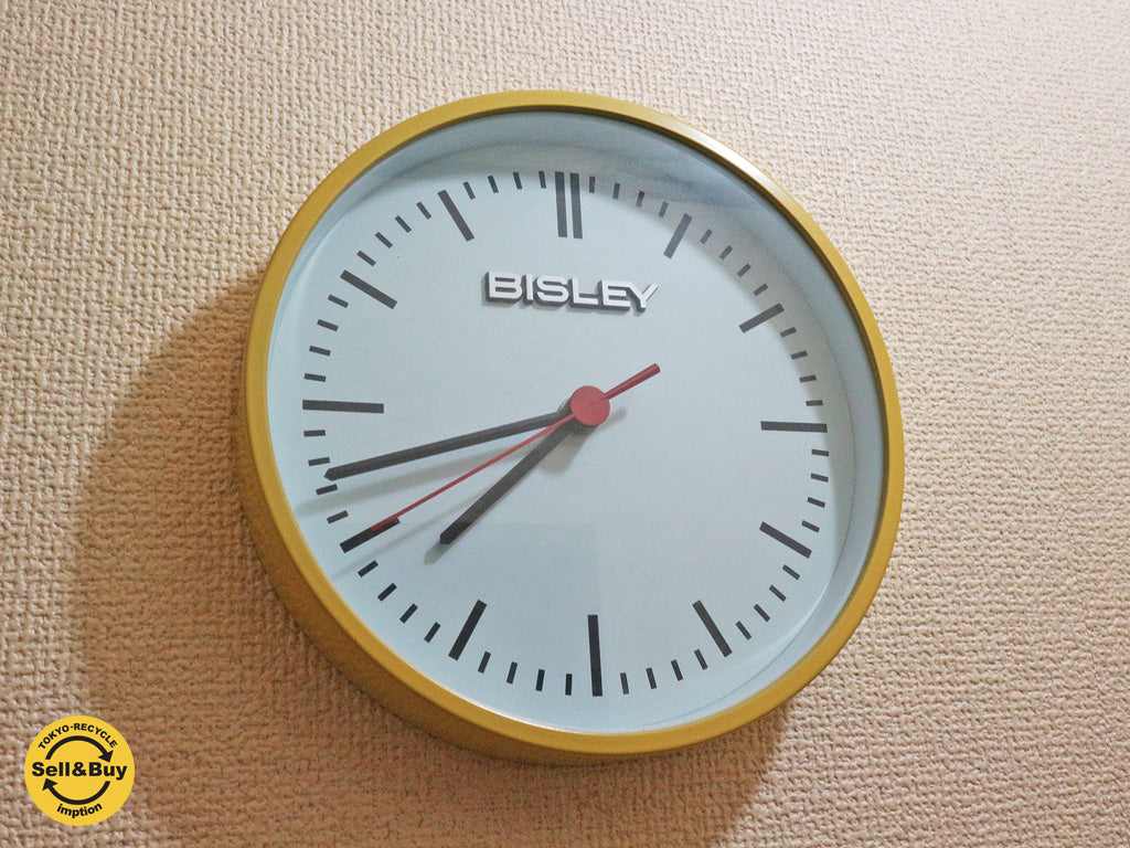 ビスレー BISLEY 壁掛け時計 20cm径 BISLEY CLOCK イエロー    買い取りしました。経堂店 出張買取もお任せ下さい。