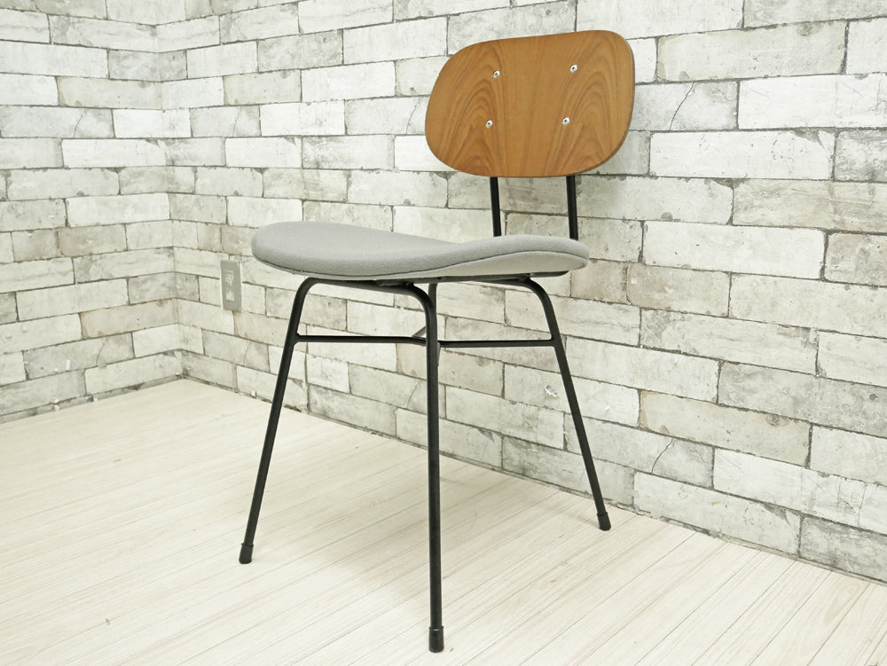 グラフ graf プランクトンチェア Plankton chair ダイニングチェア ポルトグレー チーク材 スチール脚 ファブリックシート インダストリアルデザイン   中古品 買い取りしました。