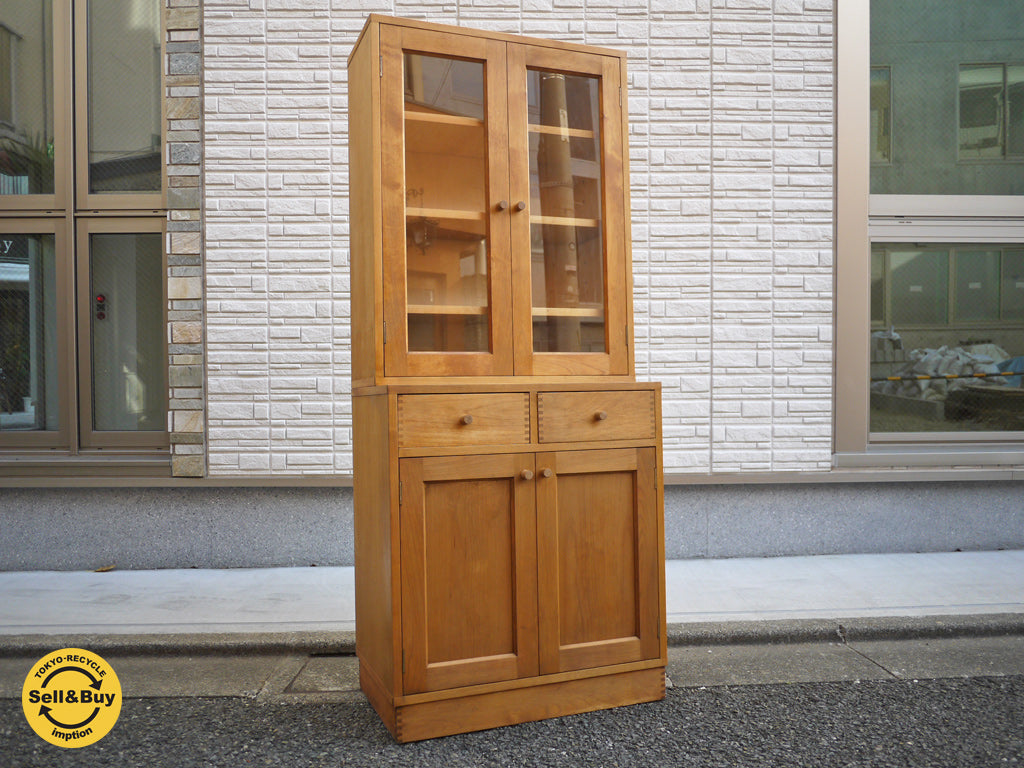 イクスス IKUSUSU カップボード 食器棚  アルダー無垢材  ～優しさで作られた、呼吸する家具～ 【 買取と販売とレンタルのお店 】