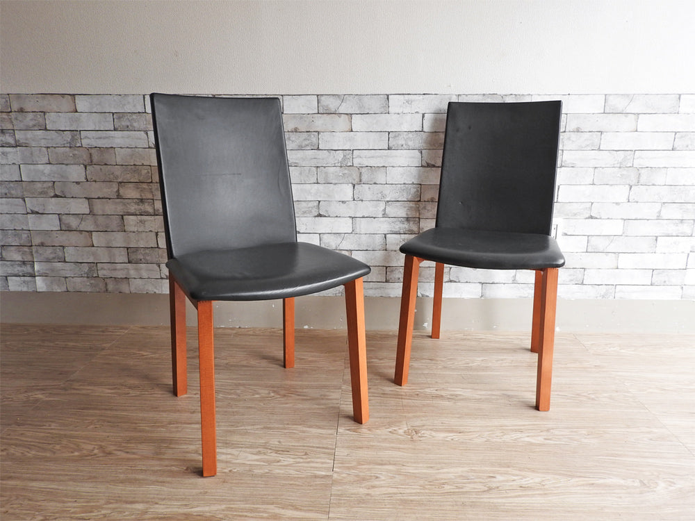 スコービー Skovby ダイニングチェア SM51k 2脚セット ビーチ材 × PVCレザー デンマーク 中古品  買い取りしました。