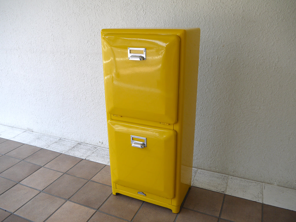 ダルトン DULTON 分別2段 ゴミ箱 トラッシュカン ダストボックス ダブルデッカー DOUBLE DECKER イエロー ダイナー家具 アメリカン 中古品 買い取りしました。