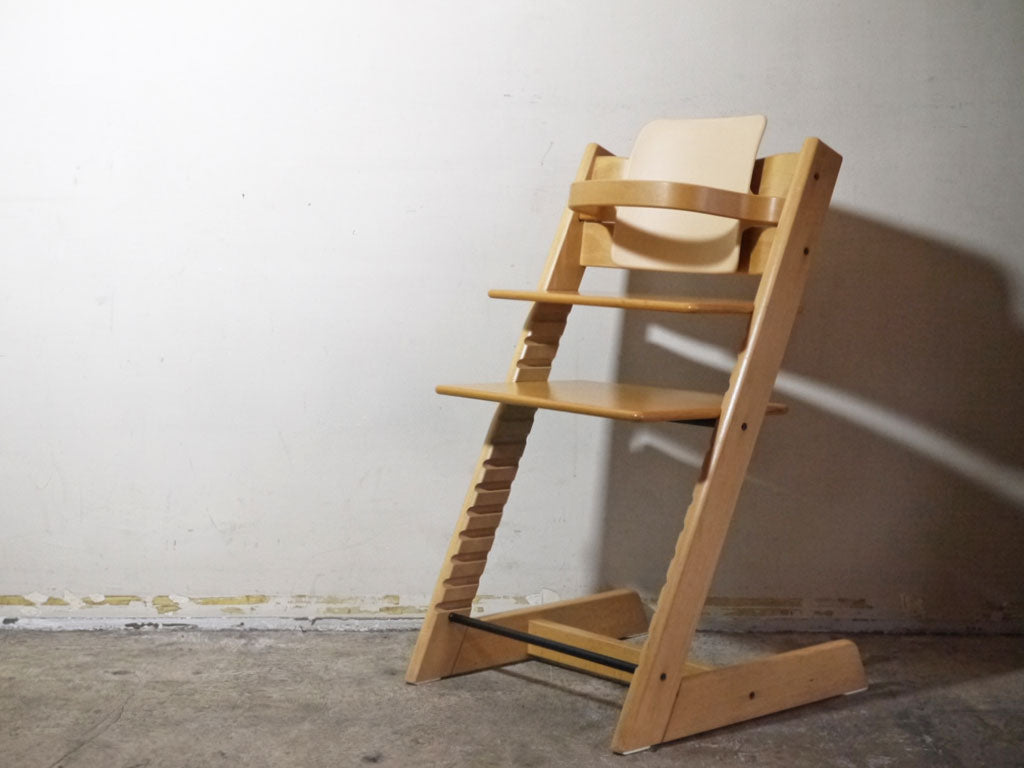 ストッケ STOKKE トリップトラップ TRIPP TRAPP ベビーチェア ナチュラル S/N3～ 木製ガード 背もたれ付き ノルウェー 中古品 買い取りしました。