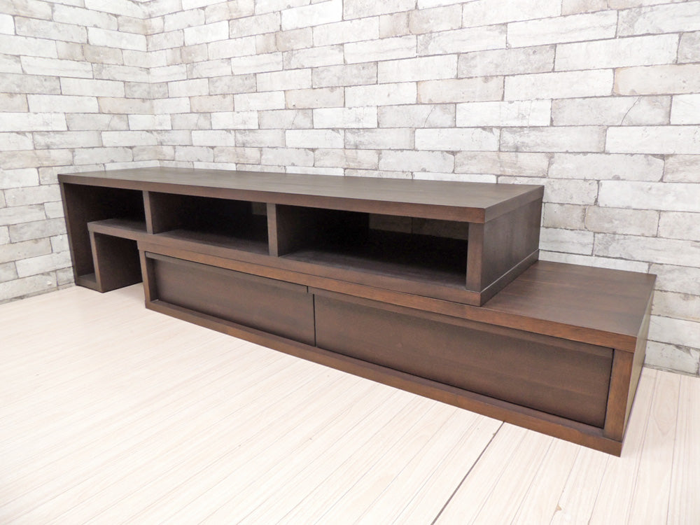 朝日木材 ボスコ BOSCO スライドAVボード ローボード テレビ台 W170～310cm ニヤトー無垢材  中古品 買い取りしました。