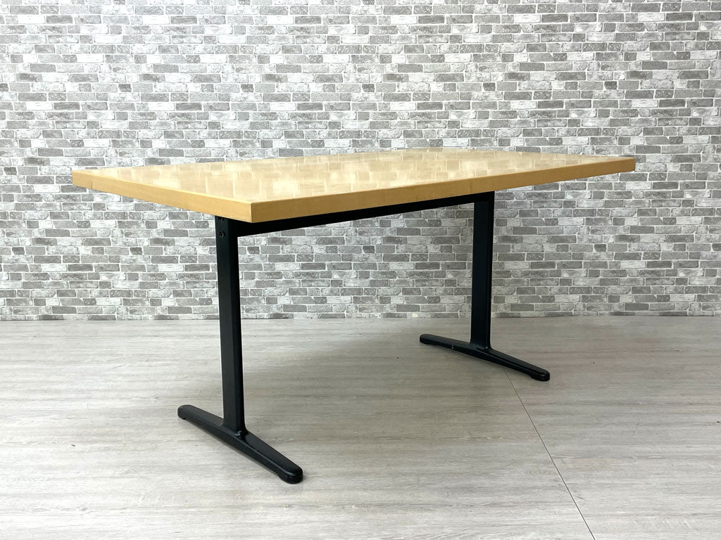 カフェスタイル スチール×木製天板 ダイニングテーブル 幅140cm 長方形 中古品 買い取りしました。