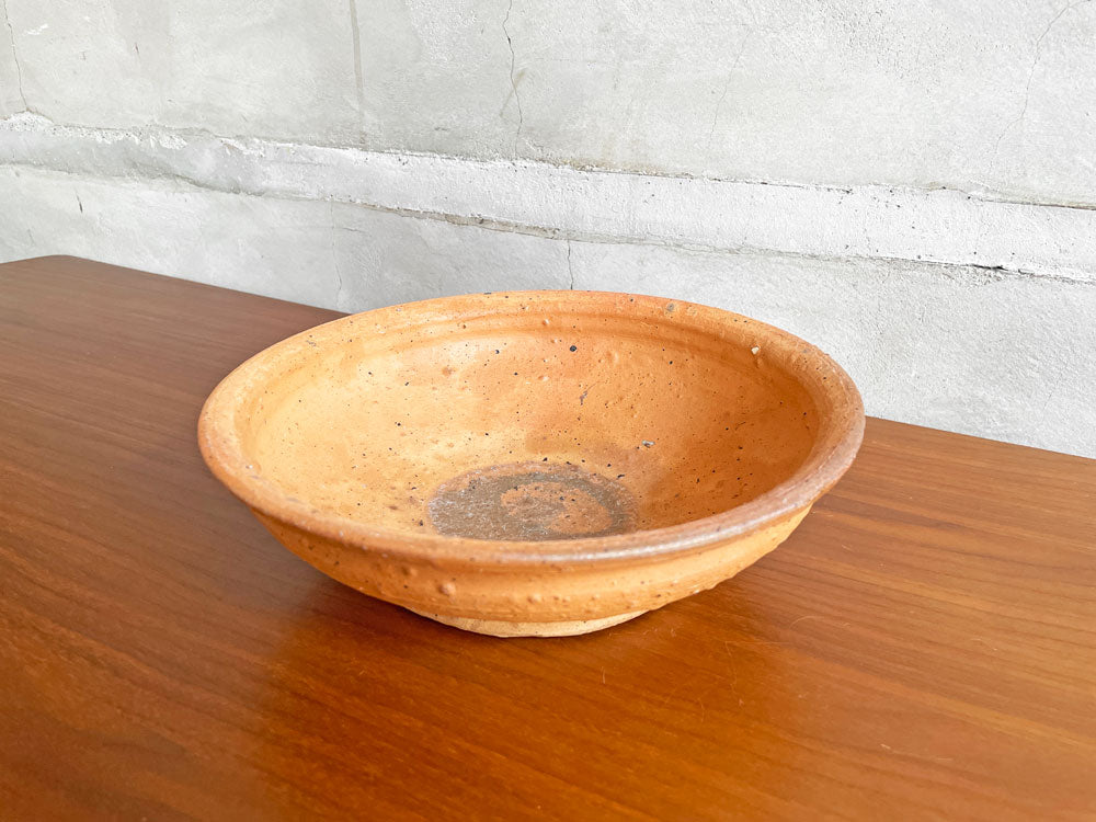 森岡成好 南蛮焼締 鉢 W23cm 陶芸家 現代作家 中古品 買い取りしました。