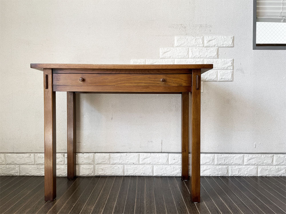 ビンテージスタイル Vintage Style コンソールテーブル 木製デスク W90cm 抽斗1杯 コンパクトサイズ  中古品  買い取りしました。