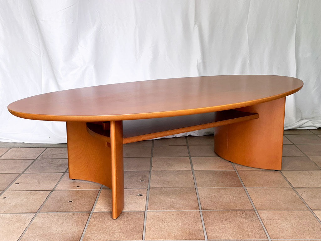 フクラ HUKLA オーバル センターテーブル ローテーブル 樺材 W140cm モダン 廃番 中古品 買い取りしました。