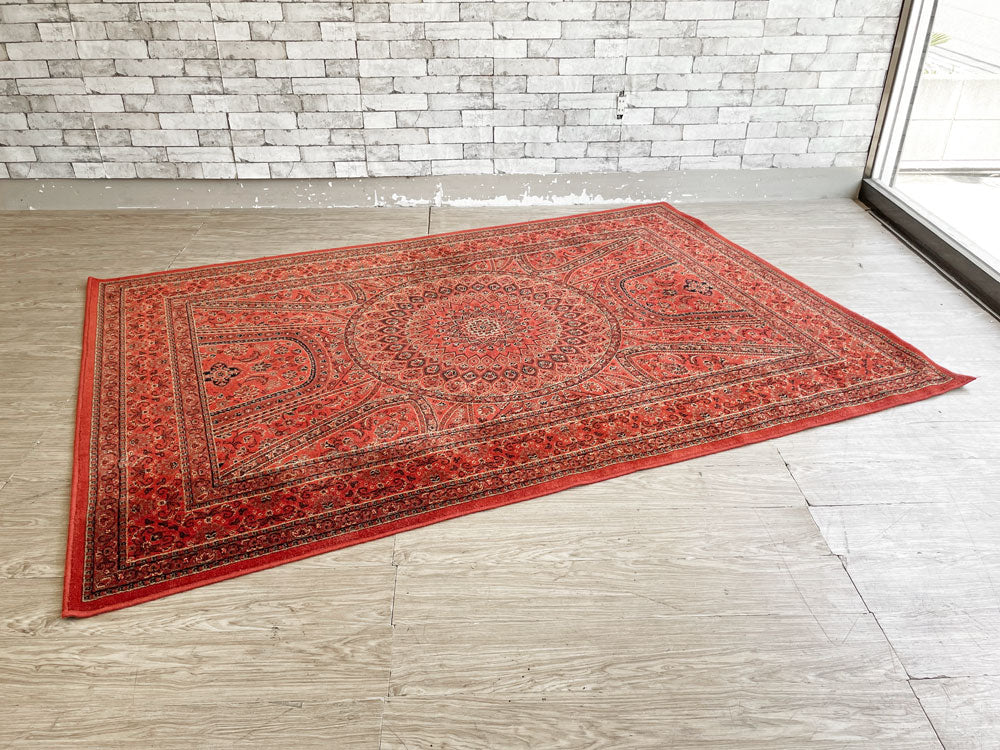 ベルギー製 ウィルトン織り カーペット ラグ 絨毯 230×161cm レッド系 オリエンタル柄 ビンテージスタイル 中古品 買い取りしました。