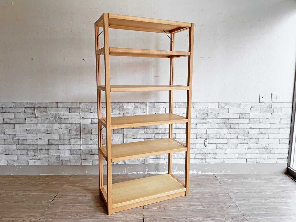 無印良品 MUJI オーク材 ユニットシェルフ 1列6段 オープンシェルフ 本棚 H175cm ナチュラルスタイル 廃番 中古品 買い取りしました。
