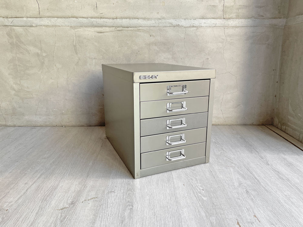 ビスレー BISLEY ベーシック12 5段 キャビネット グレー マルチ収納ケース 英国家具 イギリス オフィス家具 中古品 買い取りしました。