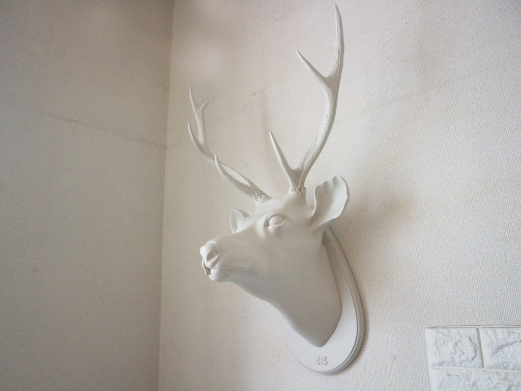 ゲルチョップ GELCHOP ウッドランド Wood land series ウォールアニマル WALL ANIMAL 鹿 DEER プライウッド×FRP ホワイト 中古品  買い取りしました。