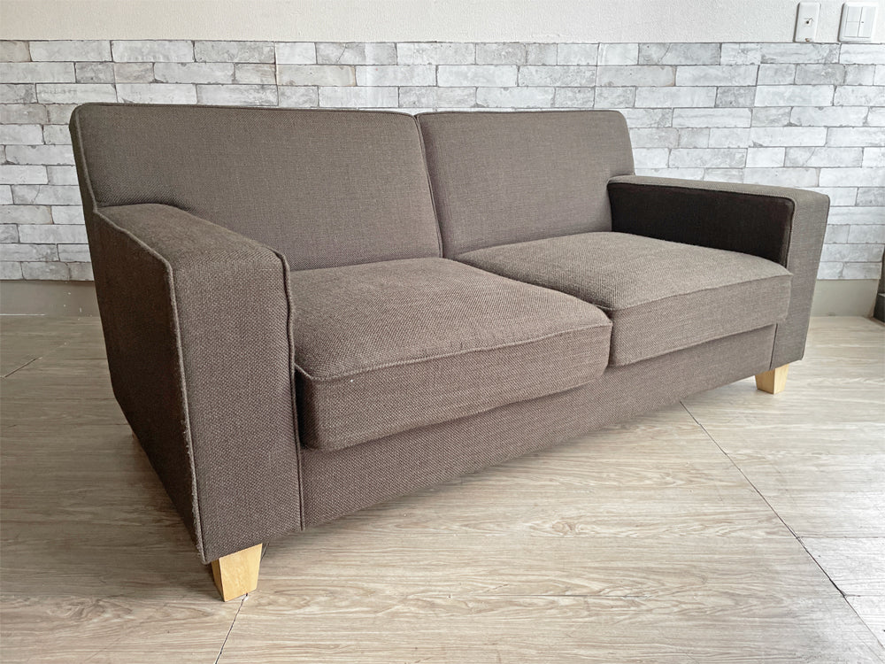 シンプルデザイン Simple Design 2シーターソファ ファブリック チャコールカラー W158cm オーダーメイド品  中古品 買い取りしました。