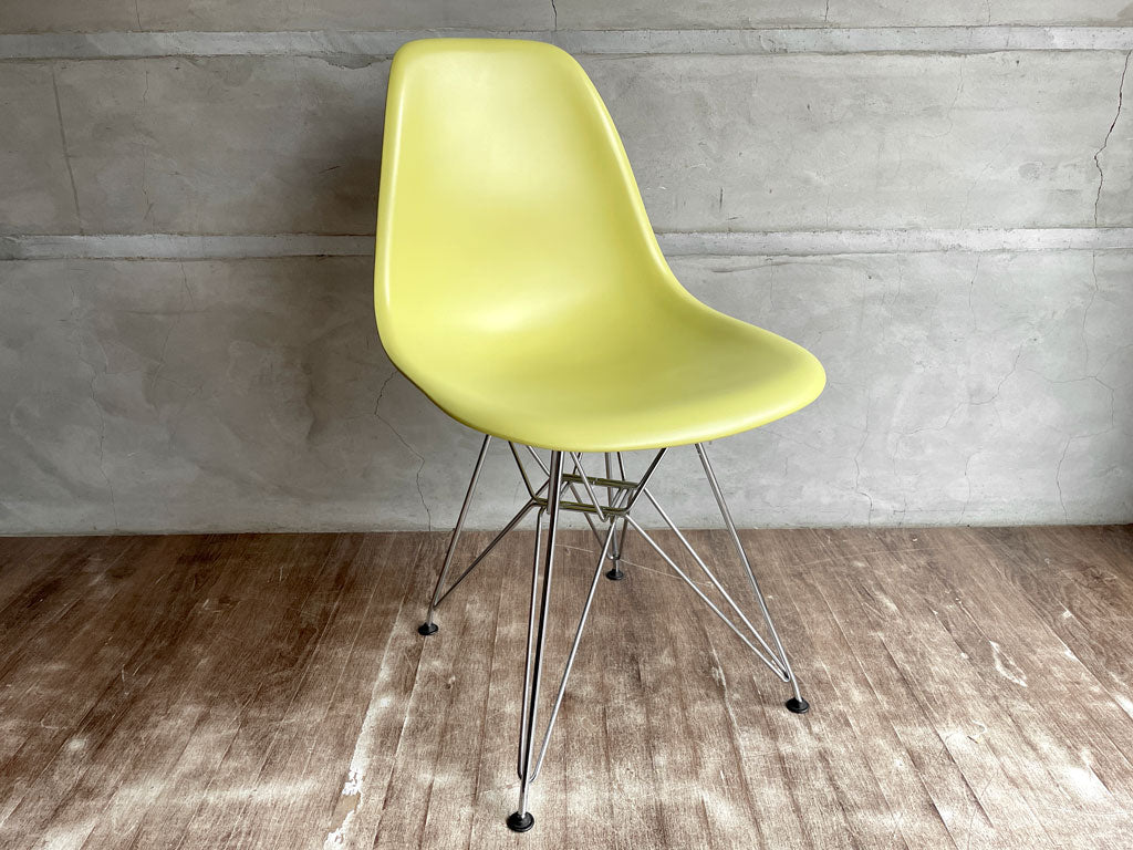 ヴィトラ Vitra サイドシェルチェア エッフェルベース ポリプロピレン製 イエロー C&R イームズ ミッドセンチュリーデザイン 中古品 買い取りしました。