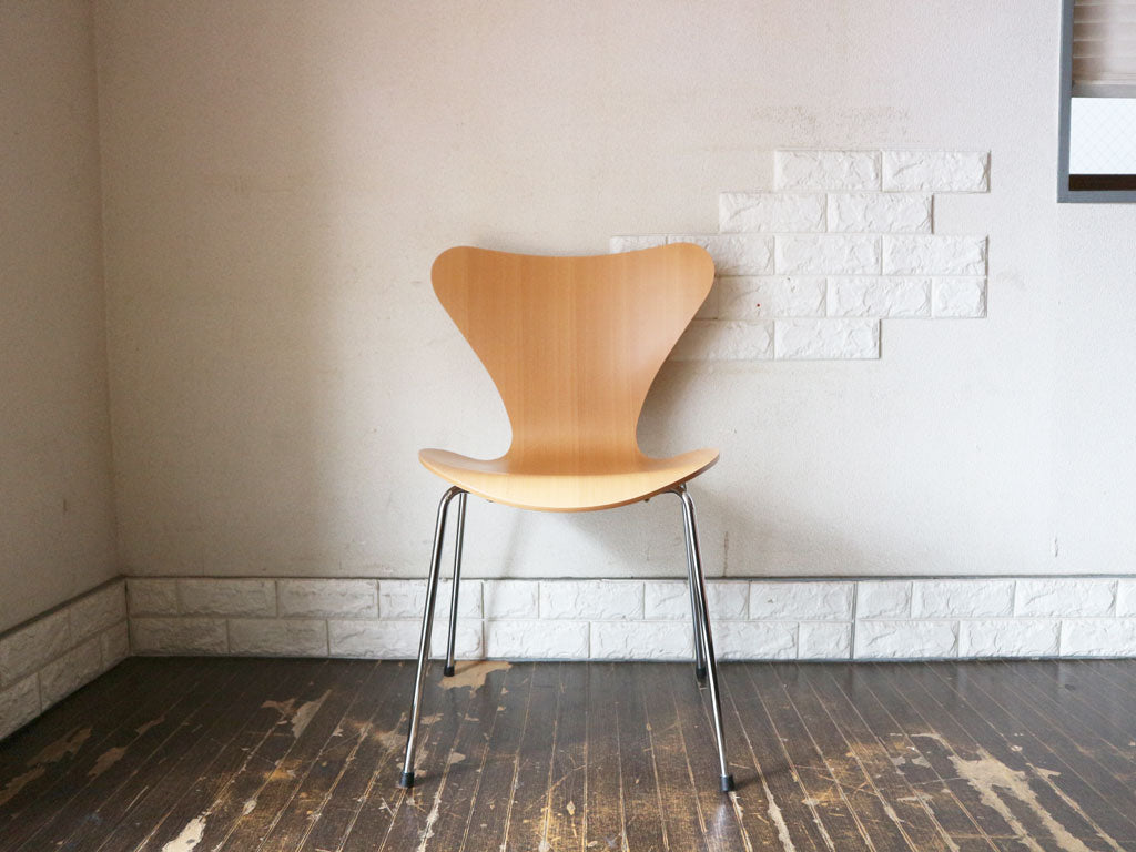 フリッツハンセン Fritz Hansen セブンチェア ダイニングチェア スタッキングチェア ナチュラルビーチ 2005年製 アルネ・ヤコブセン デンマーク 北欧家具  中古品  買い取りしました。