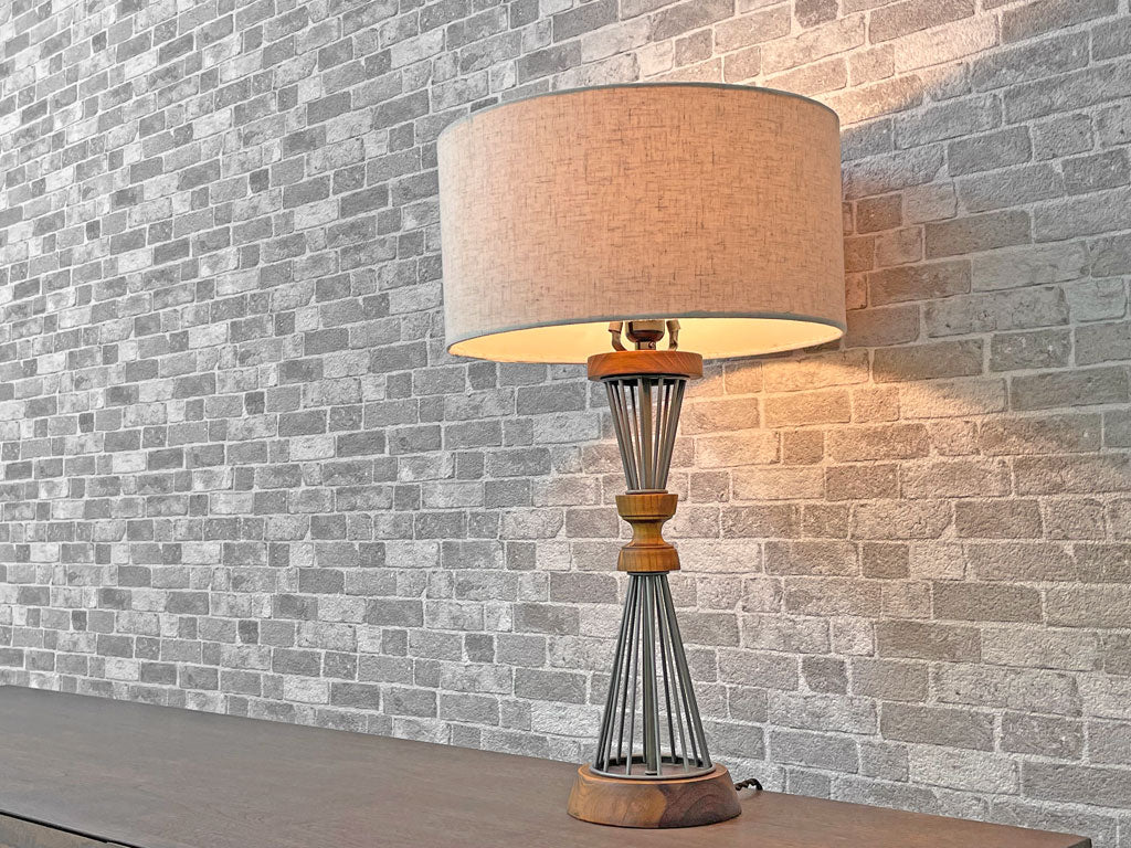 アクメファニチャー ACME Furniture ベゼル BETHEL LAMP Lサイズ テーブルランプ オーク材 アイアン USビンテージスタイル 定価￥27,500- 中古品 買い取りしました。