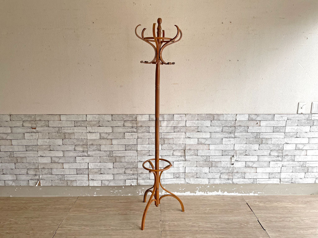 ビンテージスタイル ベントウッド ポールハンガー コートスタンド コートハンガー ハットスタンド 曲木 クラシカル H183cm 中古品 買い取りしました。