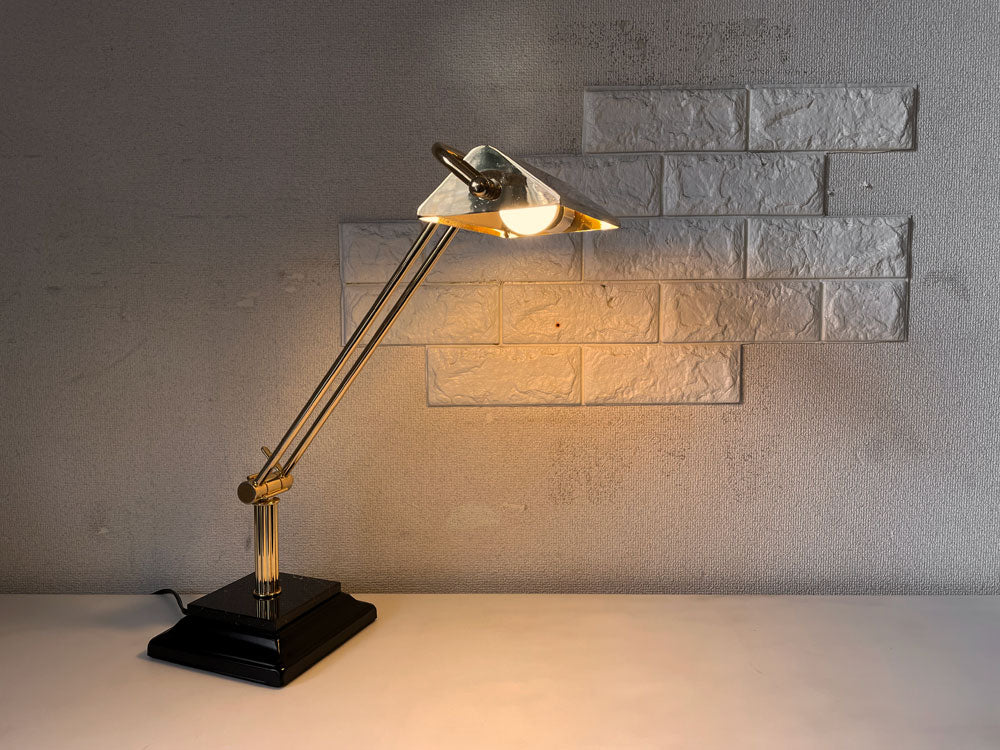 ランパダリ LAMPADARI ARTISTICI MILANO デスクライト バンカーズライト ゴールドカラー イタリア クラシカルデザイン  中古品  買い取りしました。