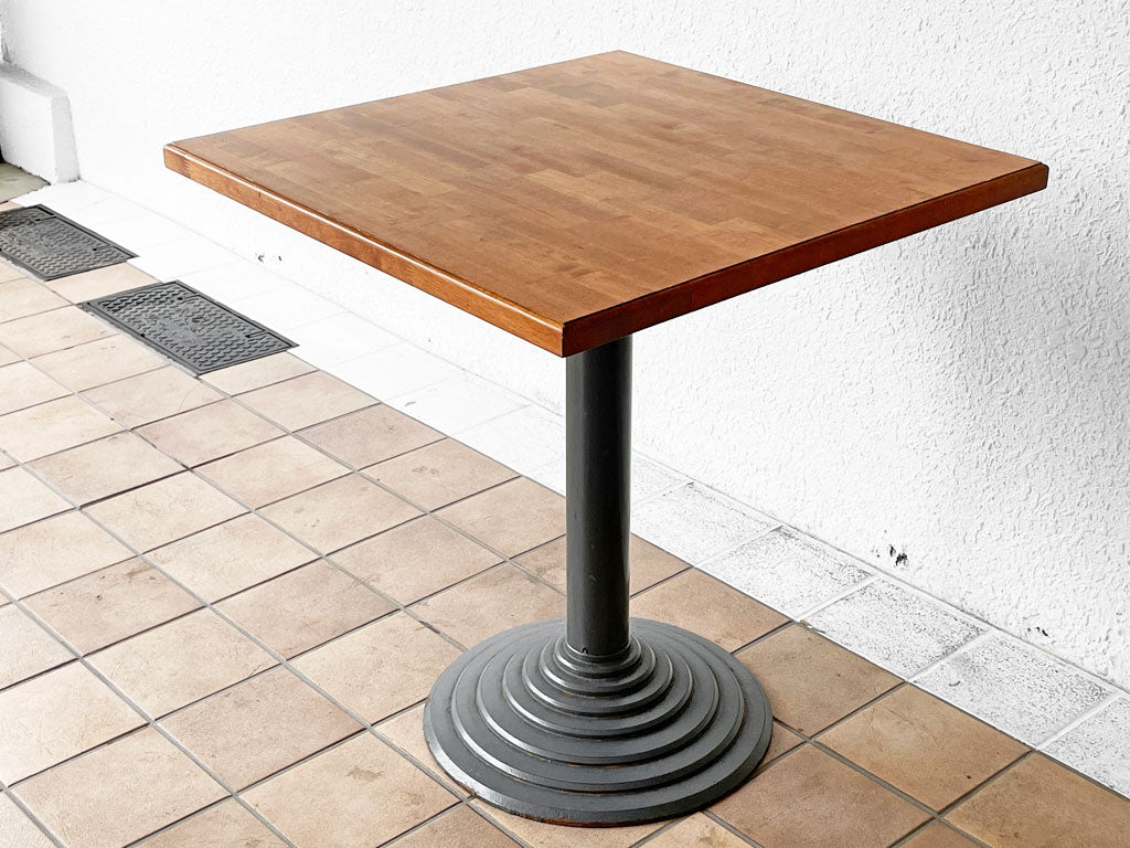リメイク家具 天然木集成材天板 × アイアンベース カフェテーブル センターテーブル 工業系 インダストリアル 中古品 買い取りしました。