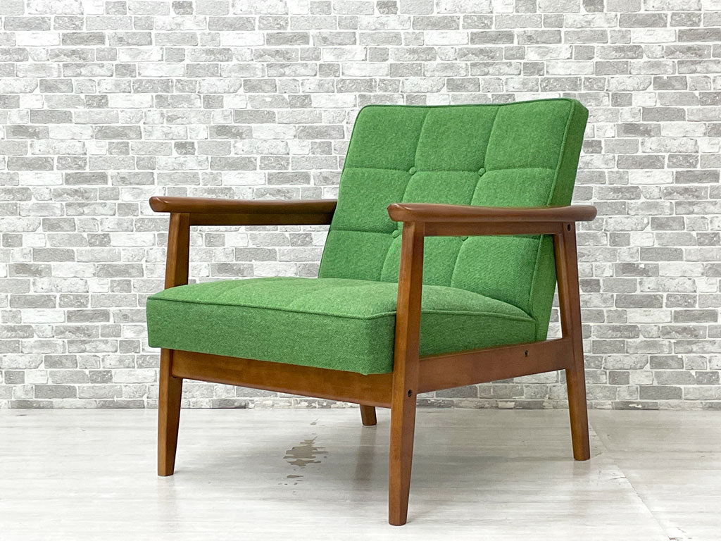 カリモク60 Karimoku60 Kチェア 1シーター ソファ タープグリーン 60's レトロモダン ミッドセンチュリー 中古品 買い取りしました。