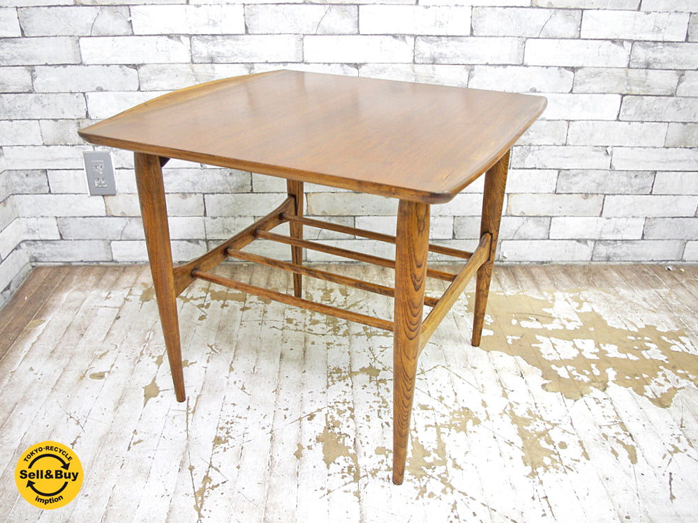 USビンテージ オーク材 センターテーブル ローテーブル サイドテーブル コーヒーテーブル マガジンラック付 中古品 買い取りしました。